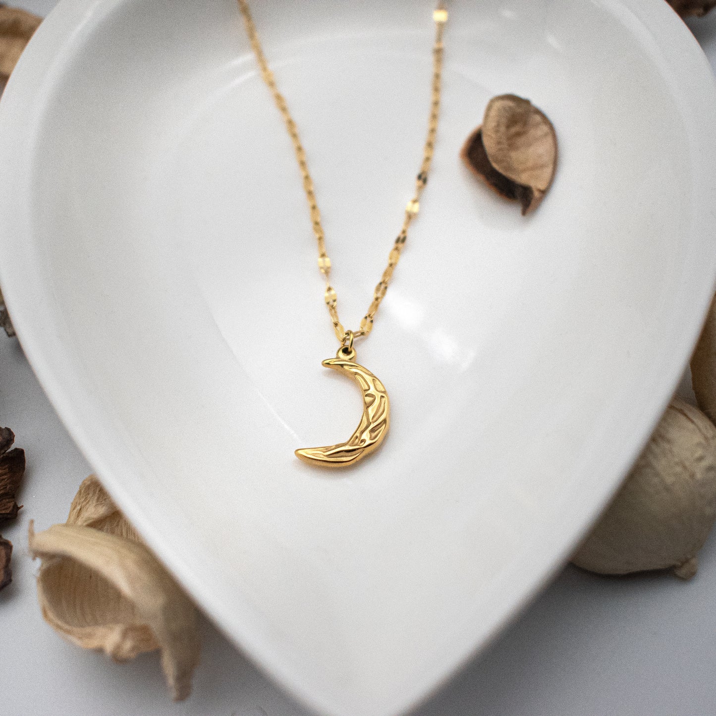 Textured Luna Necklace
