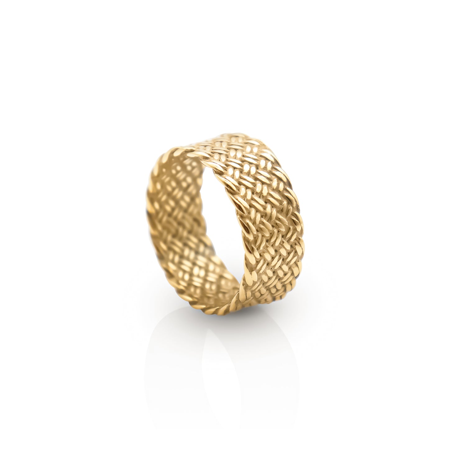 Vincentia Textured Gold Plated Ring