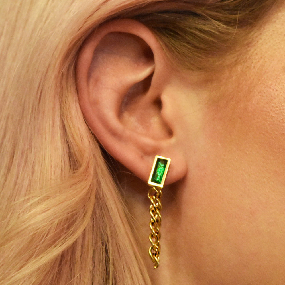 Emerald Stone Earrings