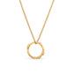 Hollow Circle Gold Plated Necklace