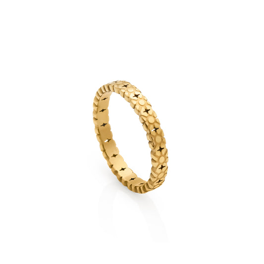 Textured Artisan Gold Plated  Band