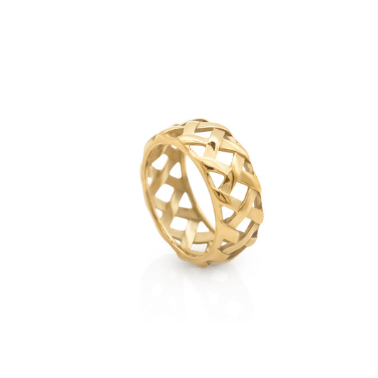 Criss Cross Gold Plated Ring