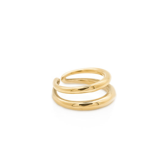Stacked Gold Plated Double Band