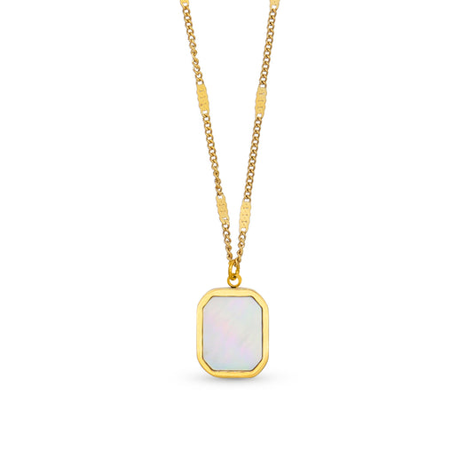 Luminous Stone Gold Plated Necklace