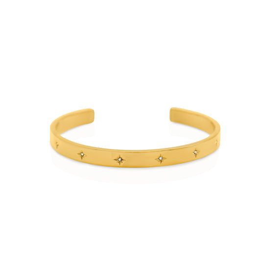 Starburst Gold Plated Bangle