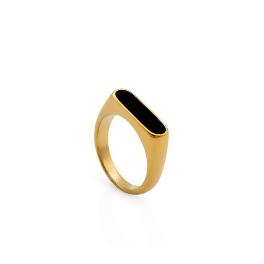 Noire Pax Unisex Gold Plated Ring