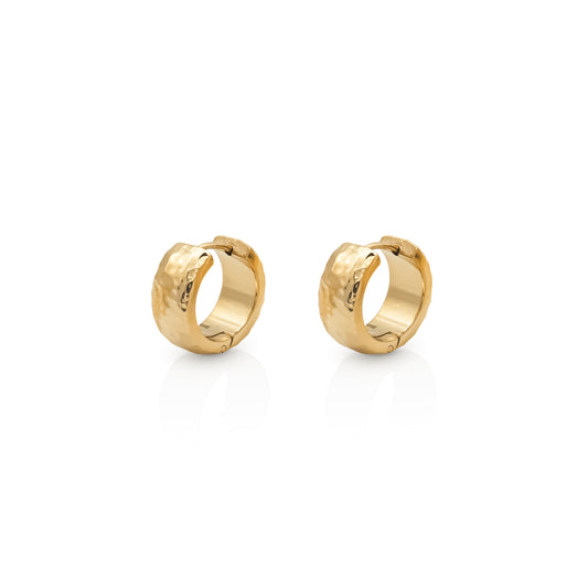 Halo Textured Gold Plated Earrings