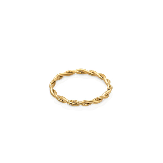 Twista Stacking Gold Plated Ring