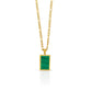 Malachite Pendant Gold Plated Necklace