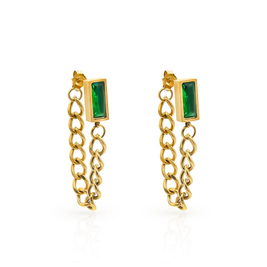 Emerald Stone Earrings