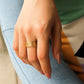 Vincentia Textured Gold Plated Ring