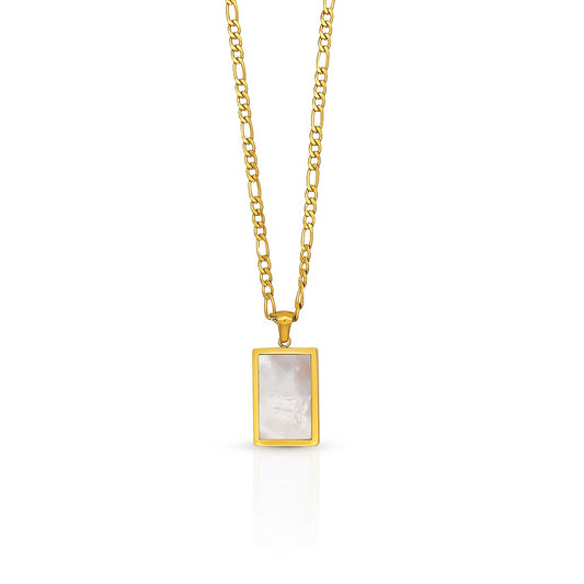 Mother Of Pearl Gold Plated Necklace