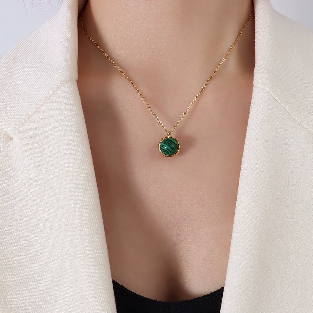 Malachite Orb Necklace