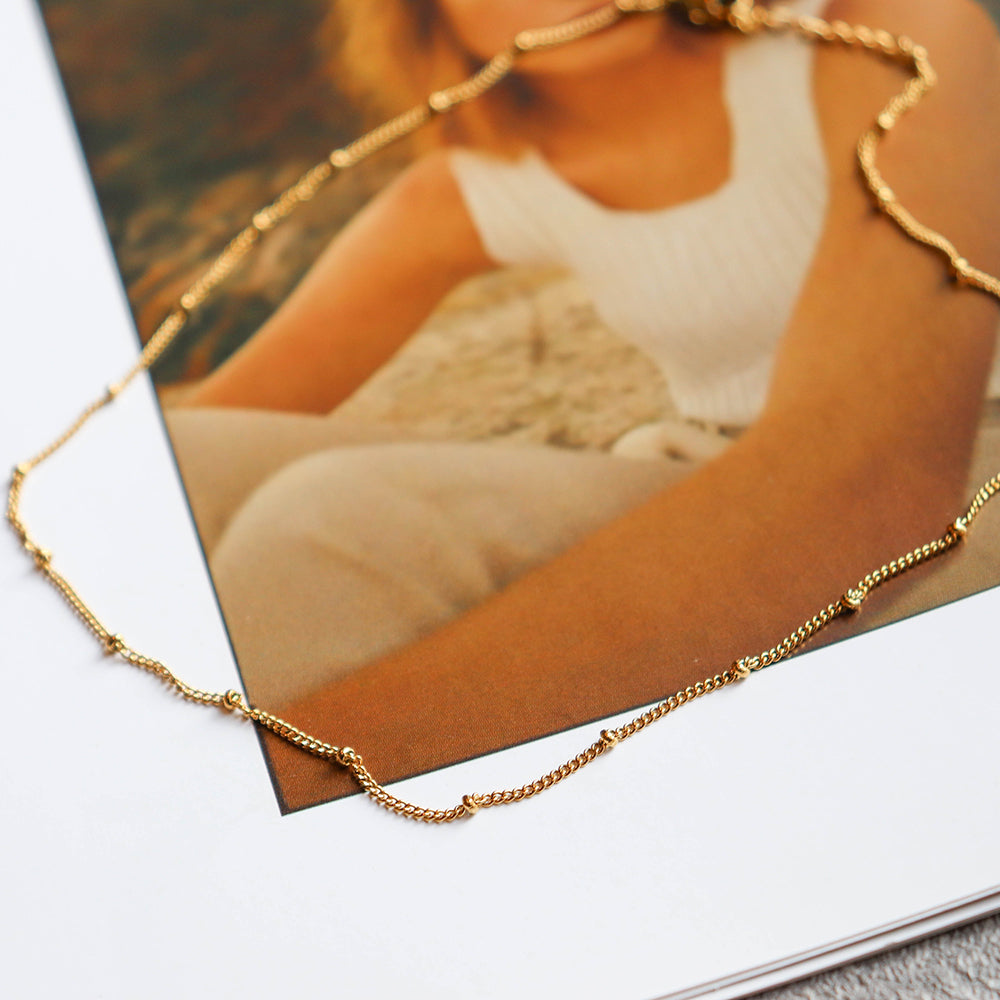 Satellite Gold Plated Necklace