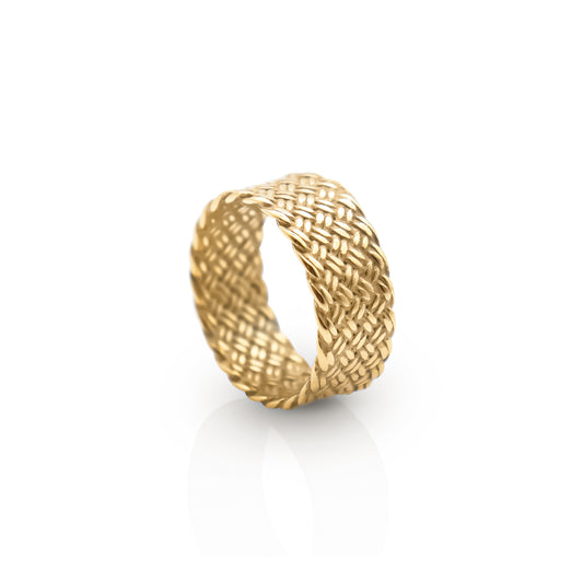 Vincentia Textured Gold Plated Ring