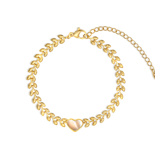 Mini Heart Gold Plated Bracelet