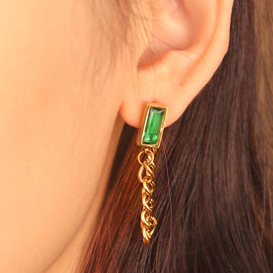 Emerald Stone Earrings