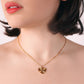 Rock N Jewels Textured Heart Gold Plated Necklace 