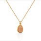 Peach Quartz Pendant Necklace