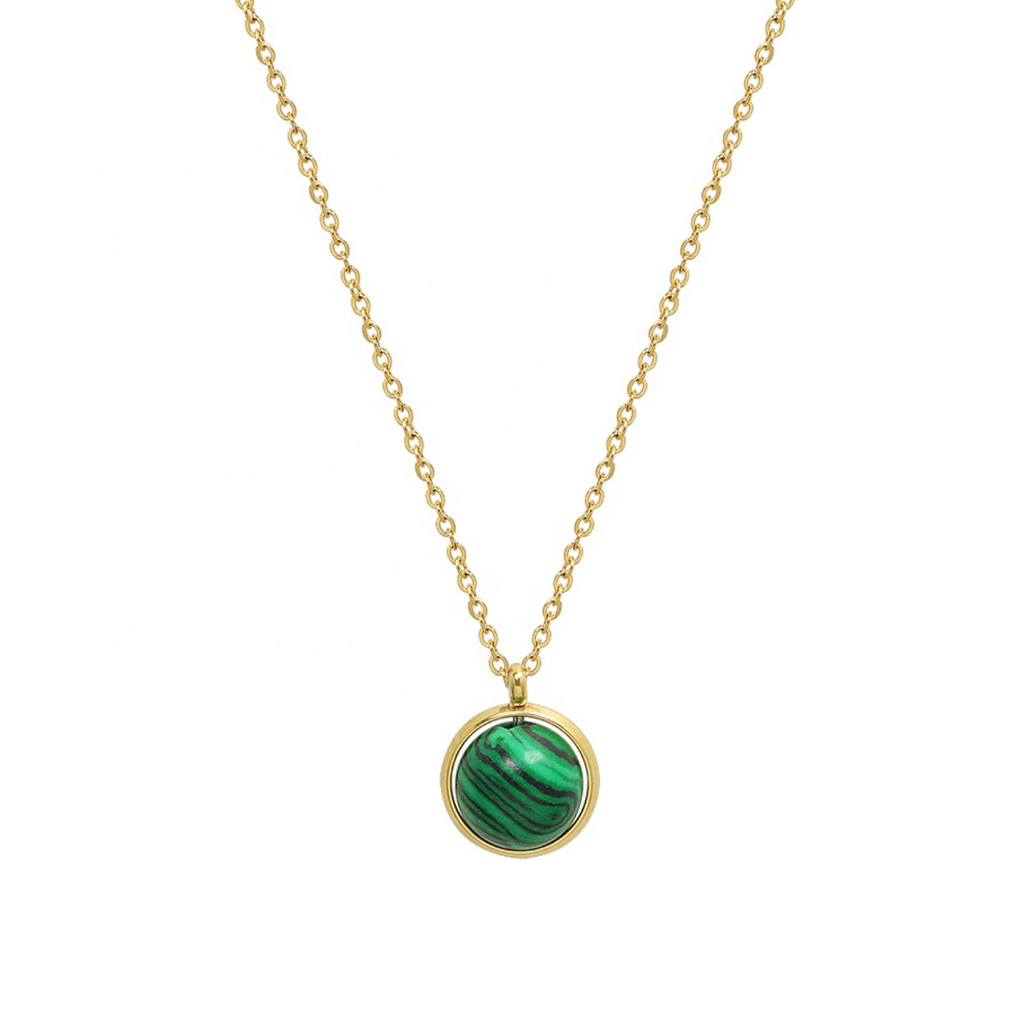 Malachite Orb Necklace